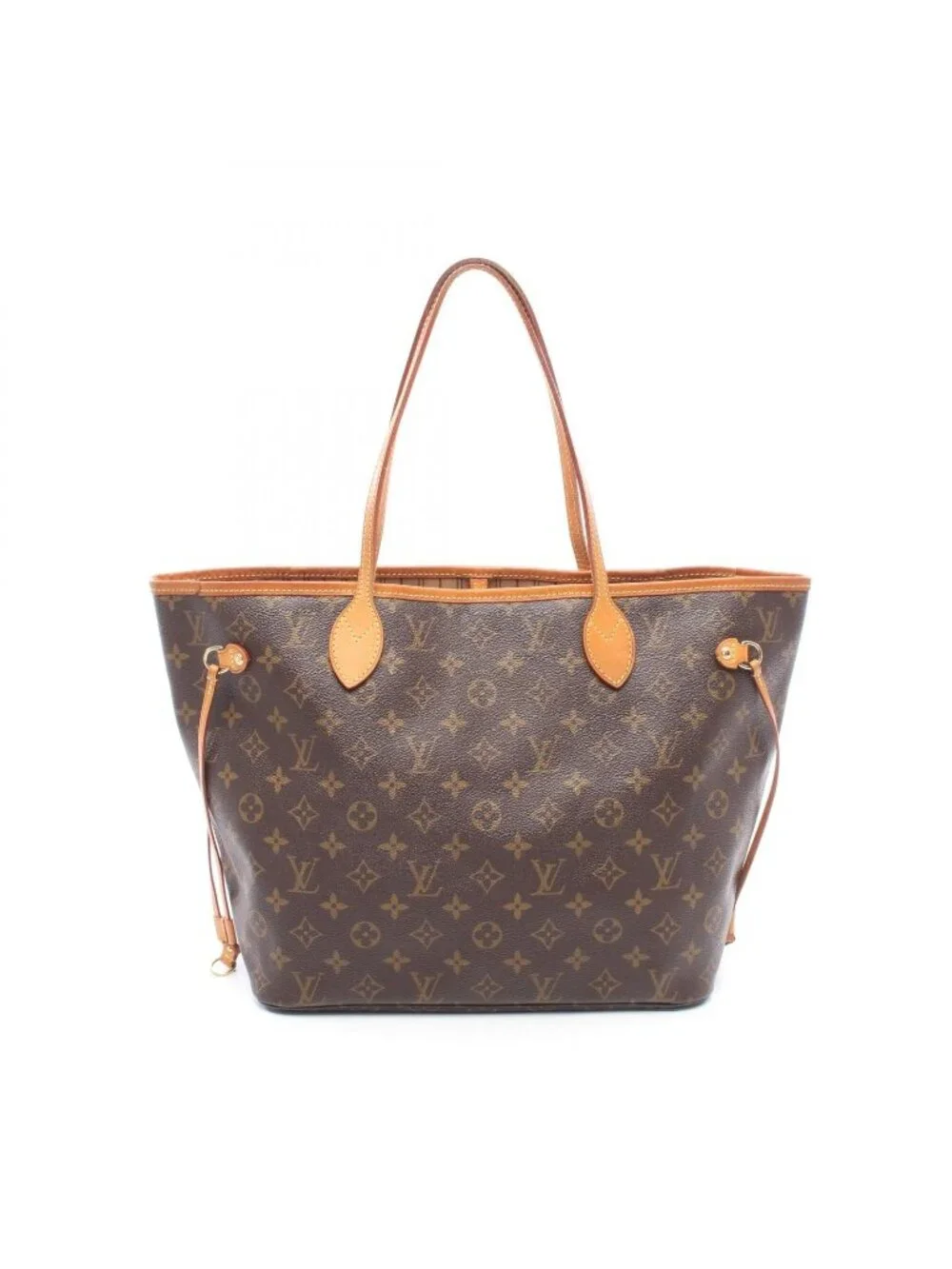 Louis Vuitton Tote Bag Neverfull MM Monogram Canvas Leather